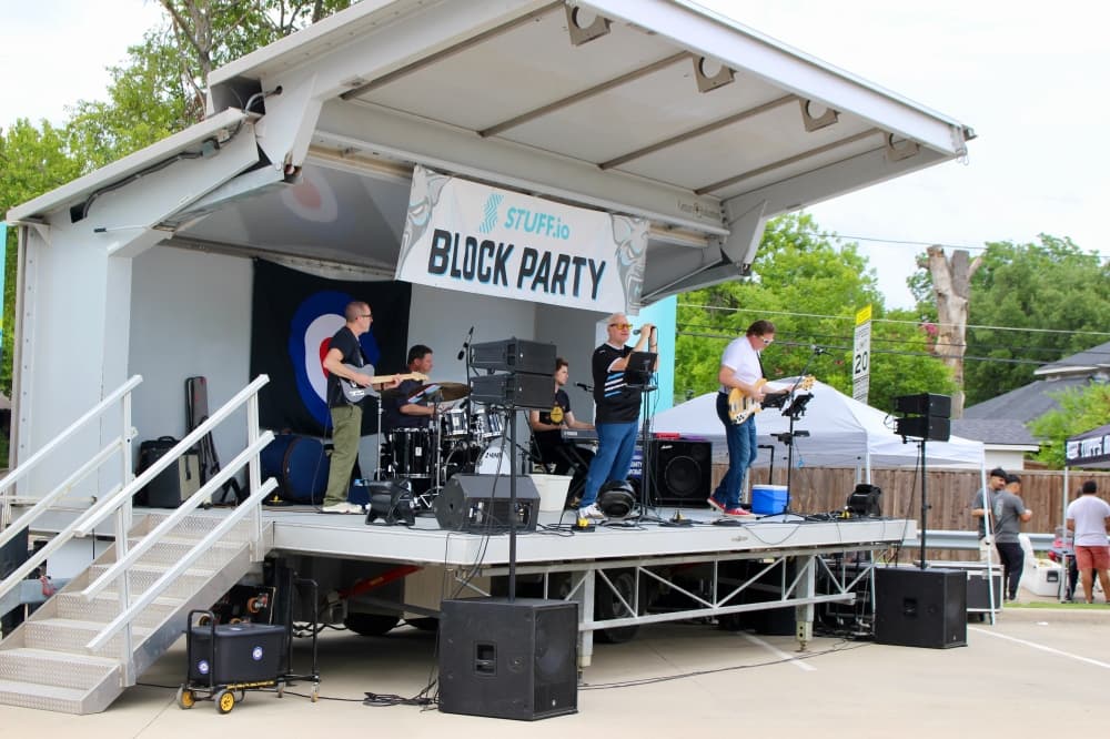 A block party featuring live music