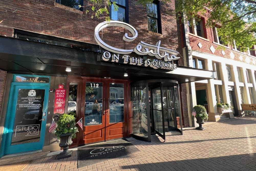 Outside of the restaurant