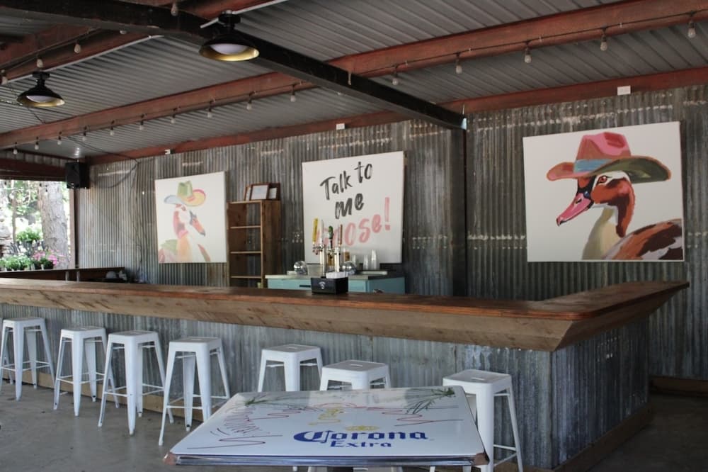 The Grouchy Goose is a sister bar to the Tan Turtle Tavern, offering more of a biergarten experience for events, the owners said. (Andrew Creelman/Community Impact)