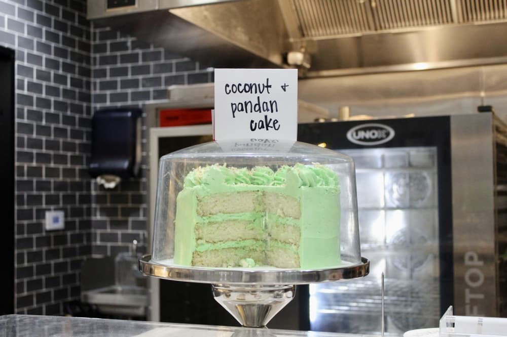 Nourish Cafe has a cake of that month sold by the slice. (Jovanna Aguilar/Community Impact)