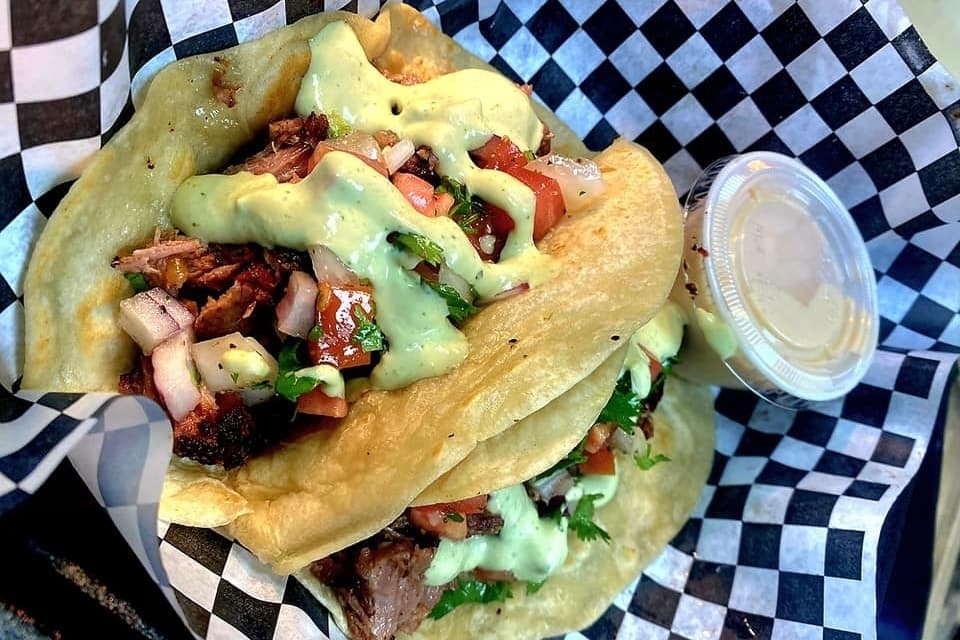 tacos with toppings