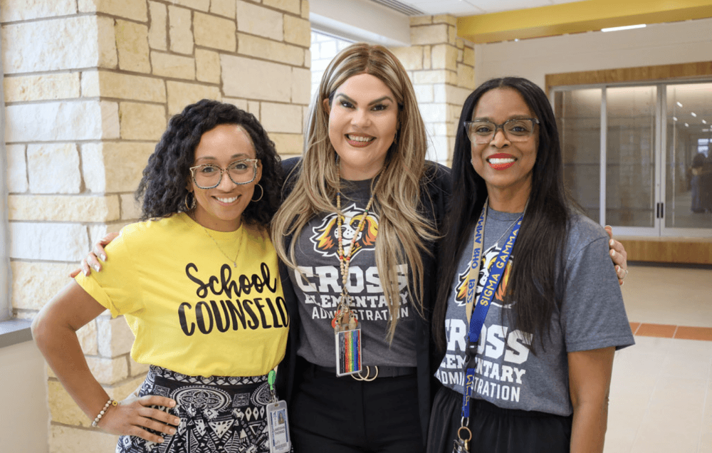 Principal Tamika Holdman is joined by her administrative team. (Courtesy Katy ISD)