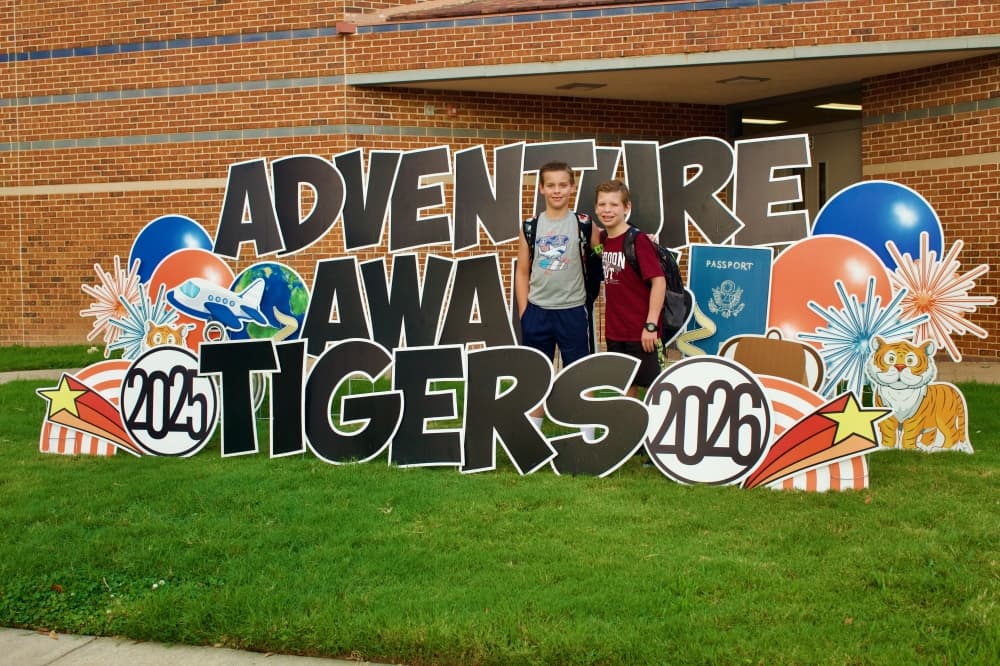Students pose for a photo