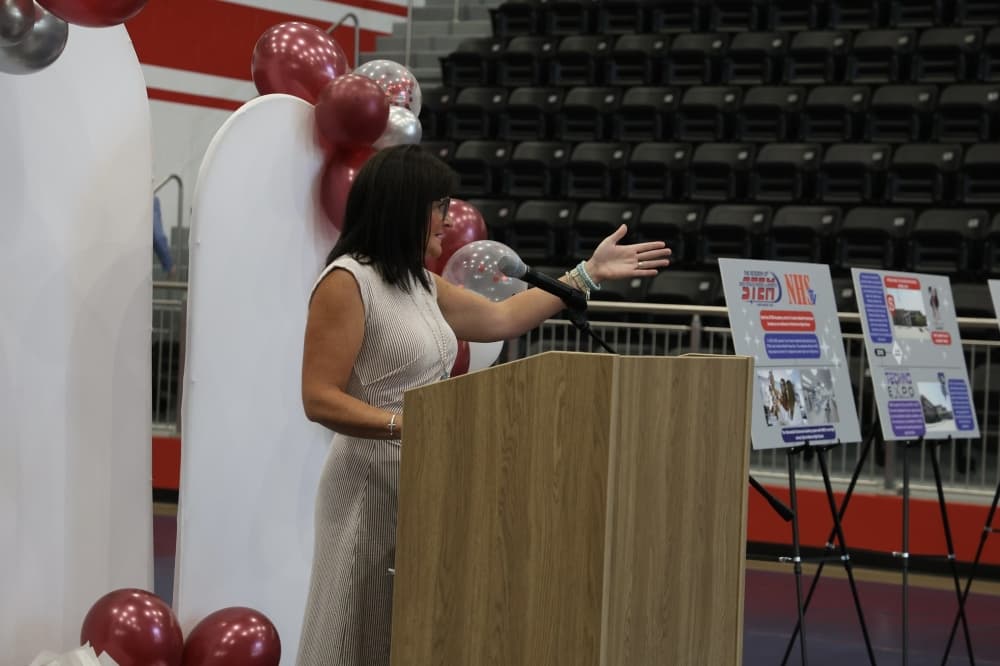 NISD Board President Jennifer Murphy at NISD's 75th anniversary