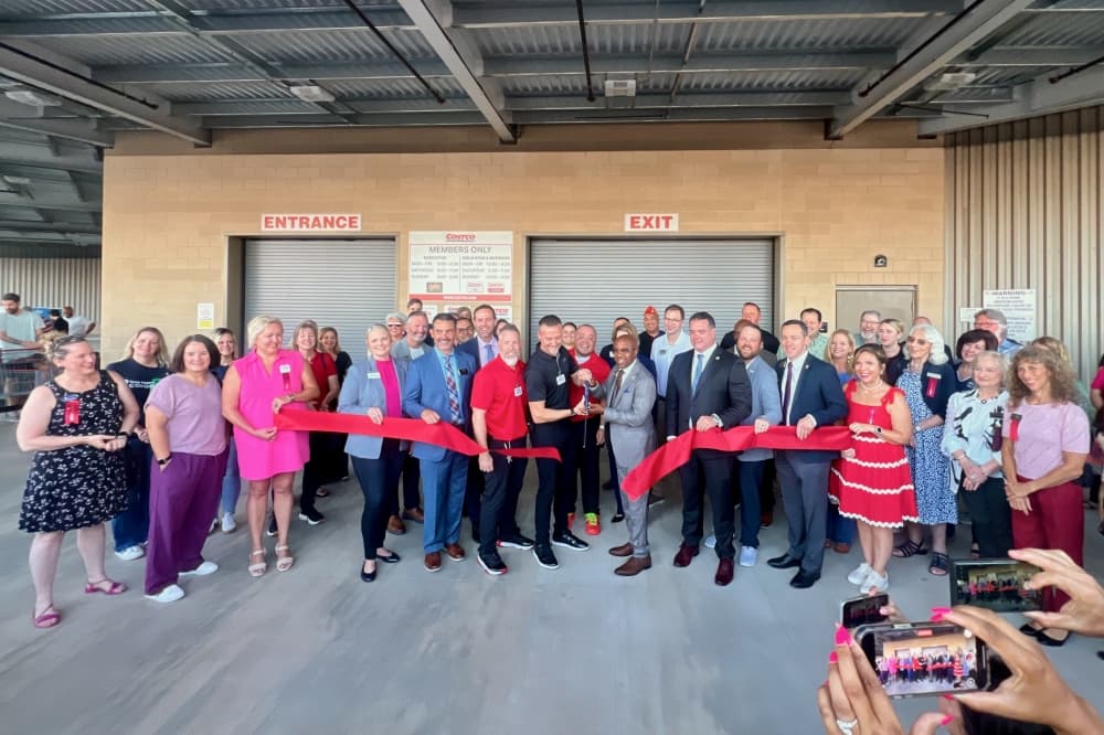 Ribbon cutting group