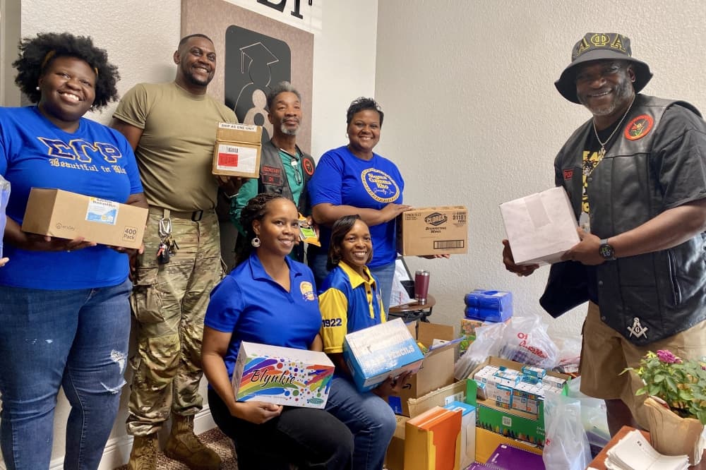The foundation collects supplies donations for students and teachers, and helps distribute them through the school year. (Katlynn Fox/Community Impact)