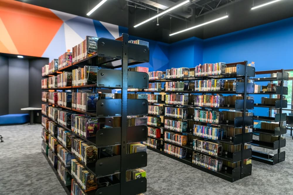 inside a library