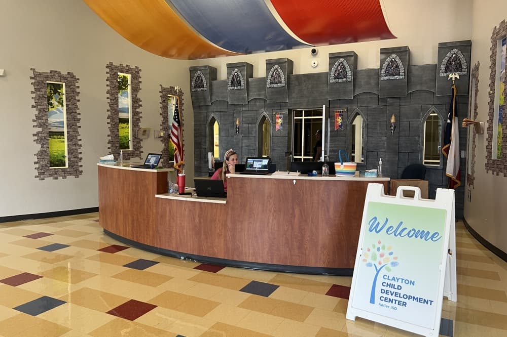 The front desk for the Clayton Child Development Center