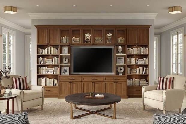 Entertainment center designed by California Closets