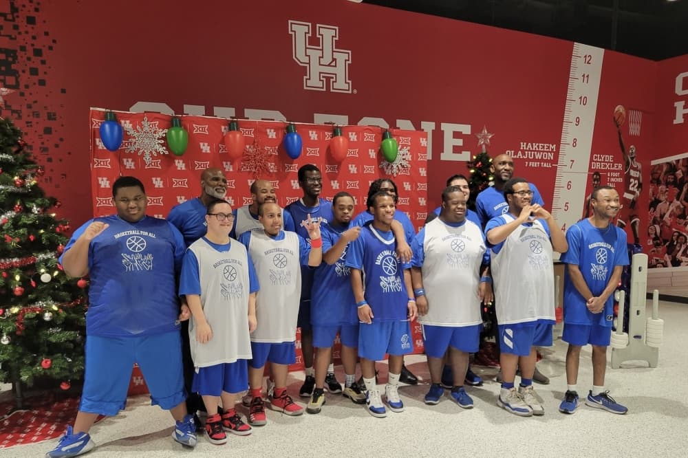 Basketball for All team at UH game