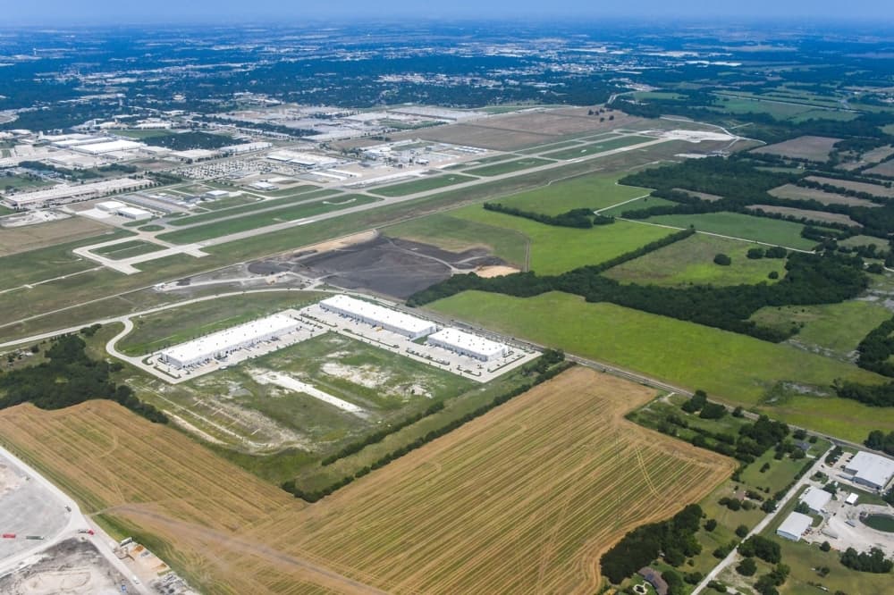Aerial view of land next to McKinney National Airport
