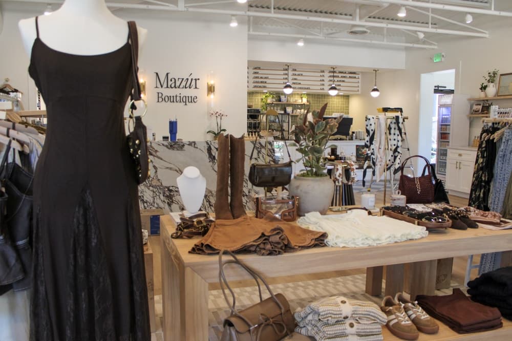 An image of the inside of the boutique. 