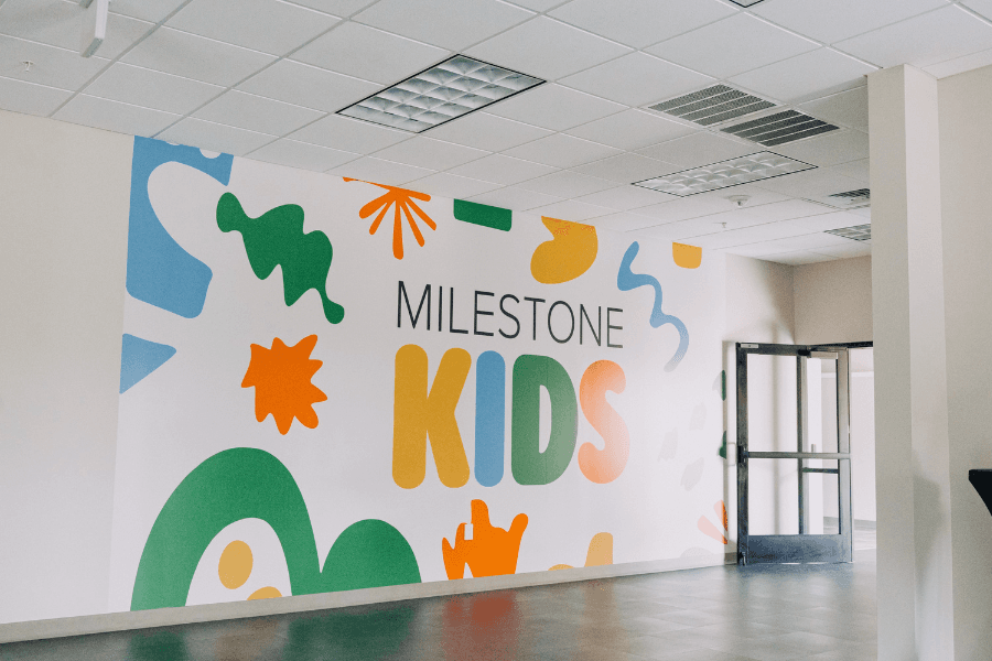 Children enjoy age-specific Milestone Kids programs during Sunday services at the new Argyle campus.