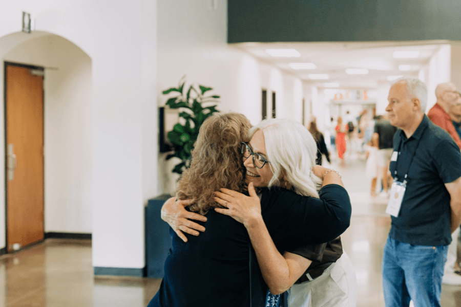 Local families tour Milestone Church Argyle’s updated facility, exploring classrooms, gathering areas, and the welcoming sanctuary during the opening weekend.
