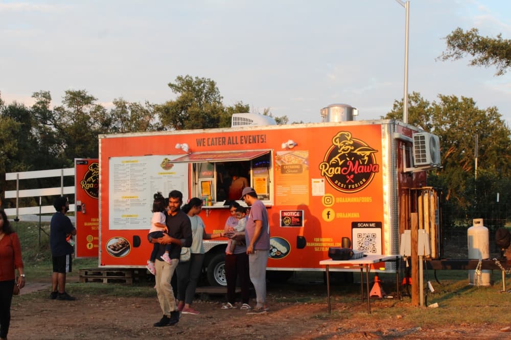 Raa Mawa Desi Fusion is open 5-10 p.m. Wednesday, Thursday, Friday and Sunday. The truck is open from noon-10 p.m. on Saturday, and is closed Monday and Tuesday. (Sienna Wight/Community Impact)