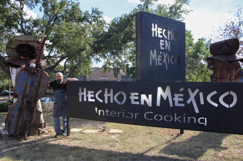 An image of the co-owner and chef at the restaurant. 