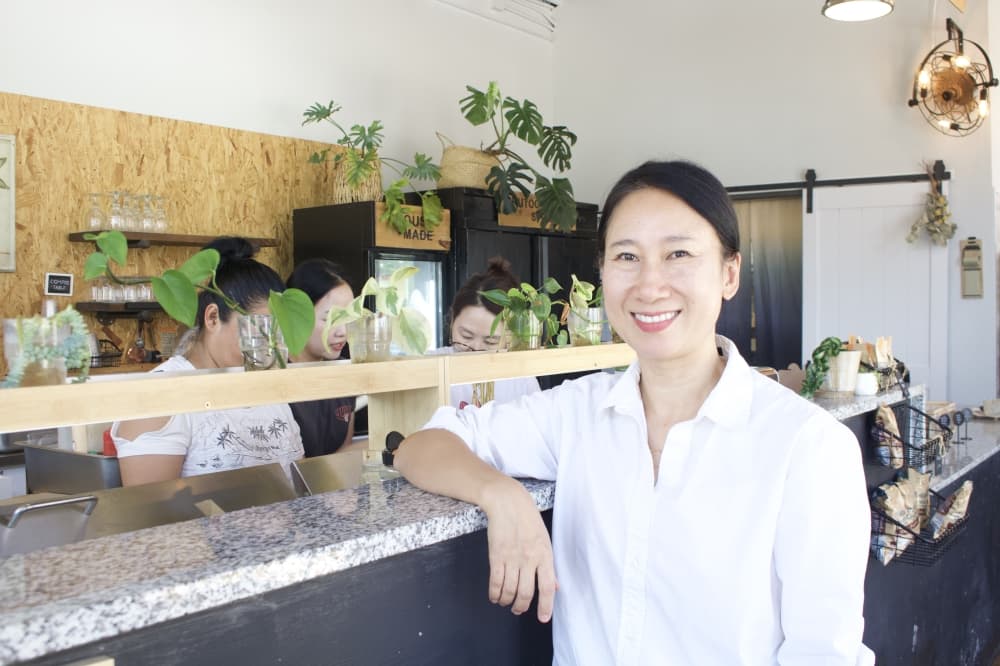 Eun Seo and her husband, Danny, own Grutogi Bistro in Flower Mound. (Mary Katherine Shapiro/Community Impact)