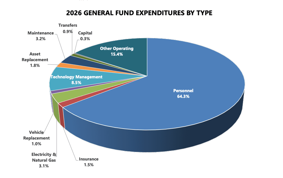 A budget pie chart