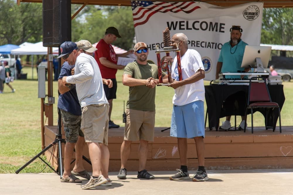 The Heroes Appreciation BBQ is an annual event where community members can enjoy a free, family-friendly celebration. Over 2,000 attendees were present at the May 2025 event at Reunion Ranch. (Courtesy Heroes Resource Center)