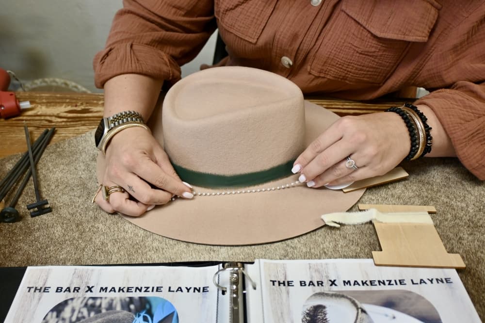 Norton said she never makes the same hat twice, guaranteeing customers a unique experience and product. (Roo Moody/Community Impact)