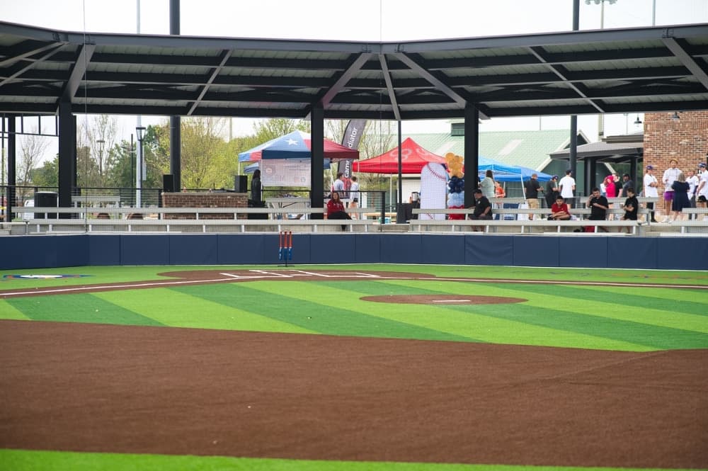 An interior look of Miracle Field at Keller Sports Park