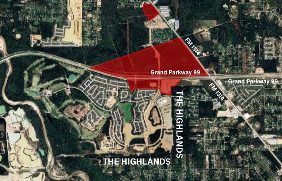 Map of site for Caldwell planned retail development