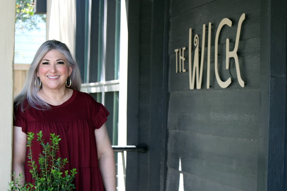 Celina resident Kim Wickliffe co-owns The Wick with her husband Cleve Wickliffe. (Karen Chaney/Community Impact)