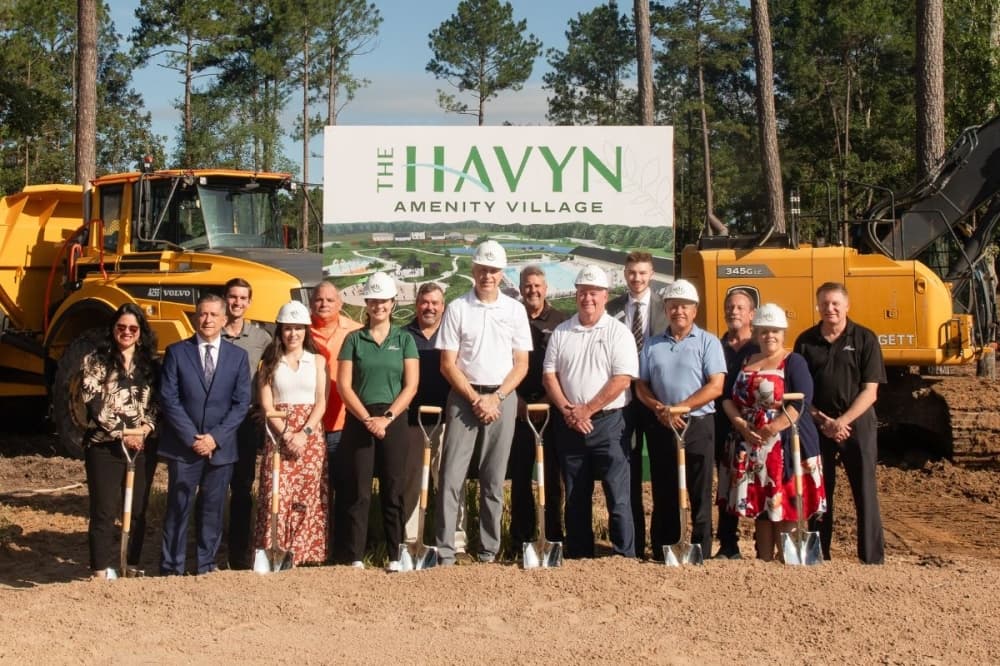 Work begins on 5.8-acre amenity center for residential community Woodhavyn