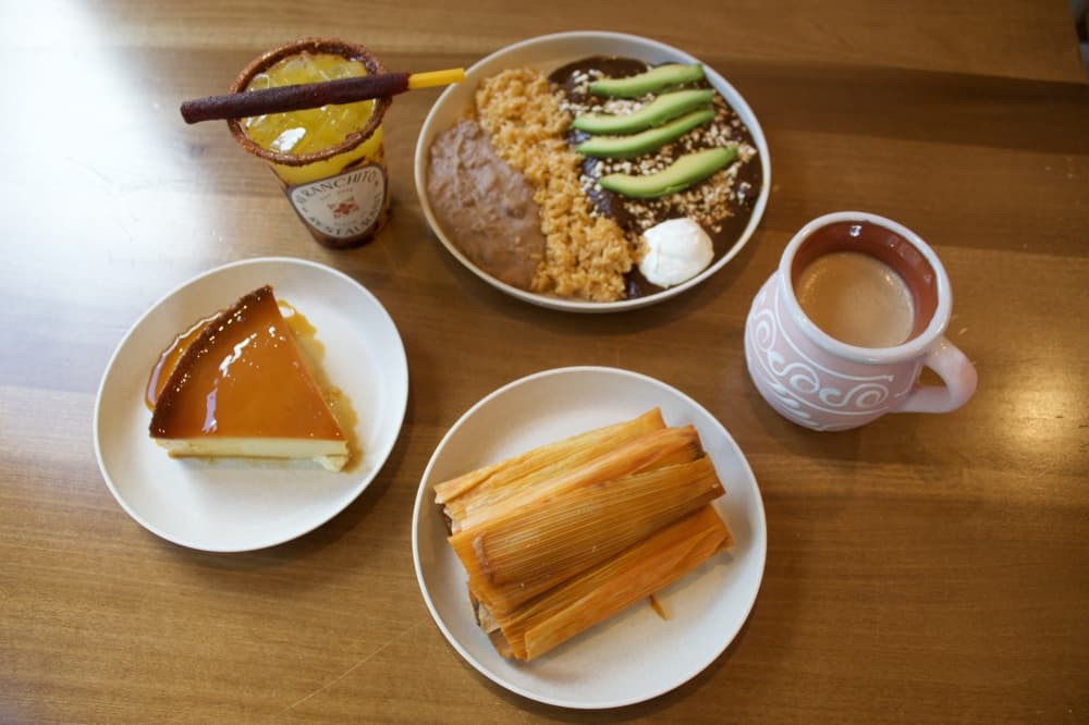 Celio's favorite dish is the chicken mole enchiladas, pictured above. (Sienna Wight/Community Impact)