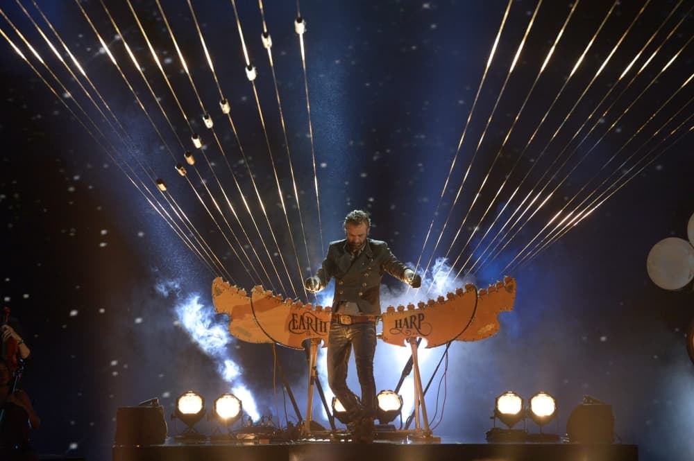 a man on a stage