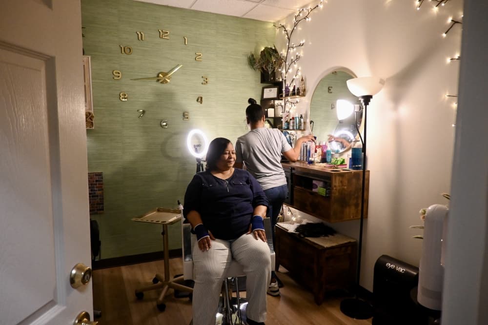 Each professional at Salon Meyerland has their own private room to decorate and work out of. (Roo Moody/Community Impact)