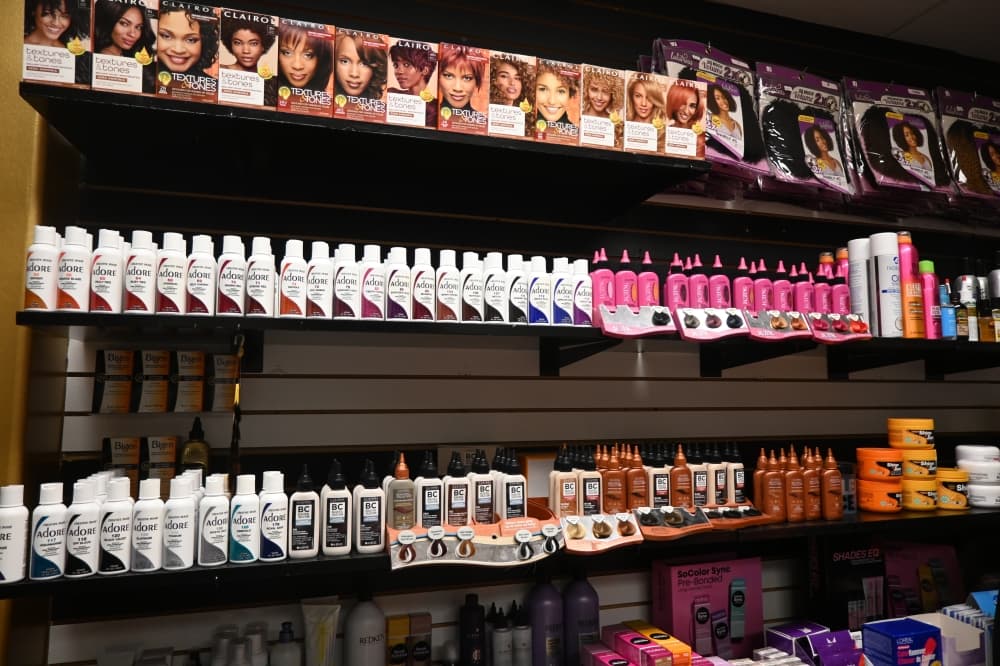 Salon Meyerland has a store with hair care items that professionals or clients can purchase. (Roo Moody/Community Impact)