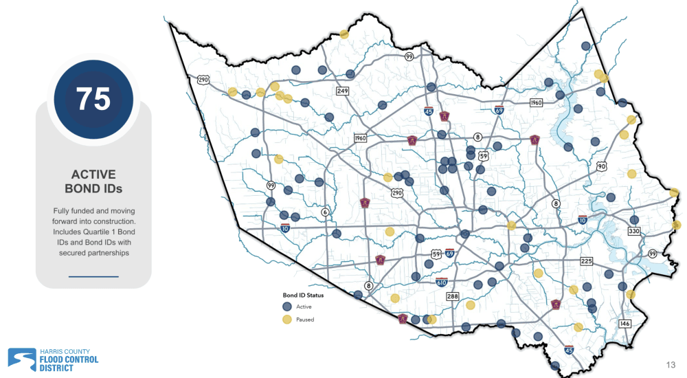 A photo of ongoing flood bond projects