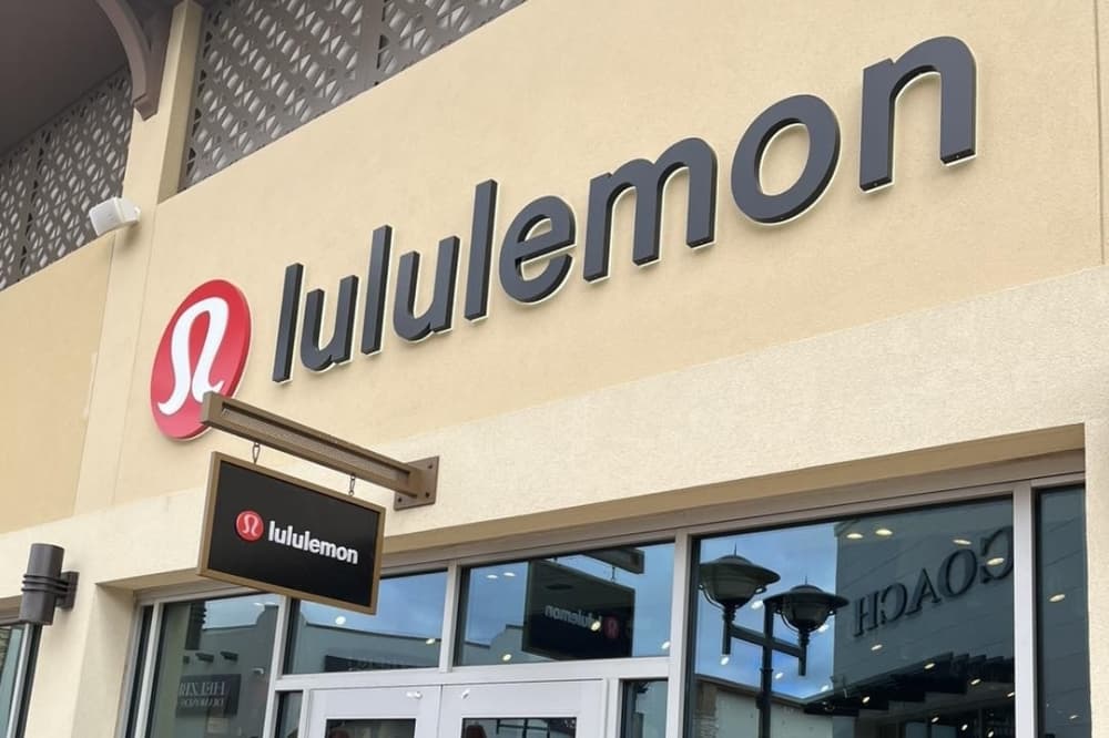 The storefront of Lululemon