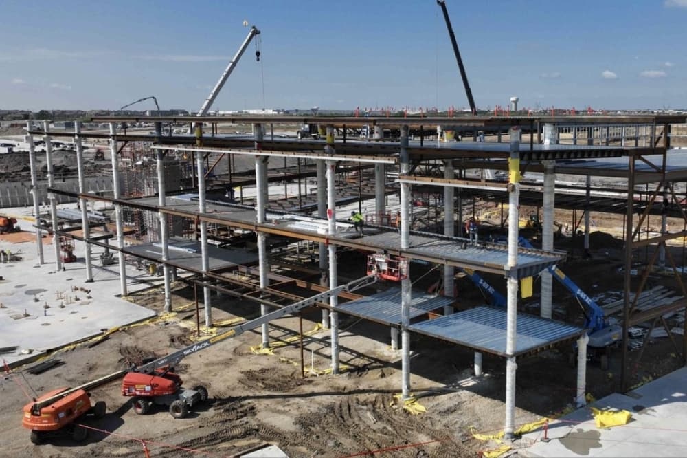 A closer look at the construction area to become the new high school's cafeteria