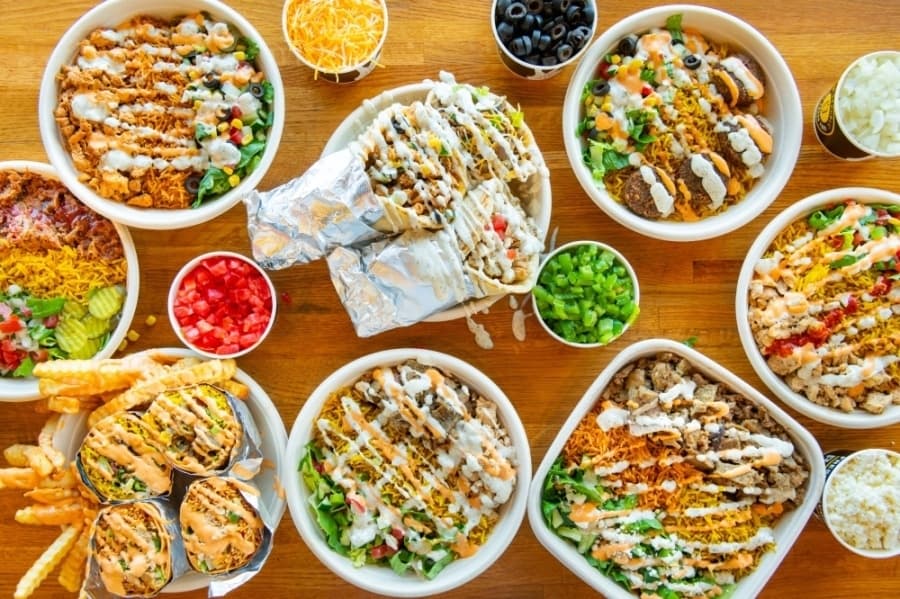 array of food 