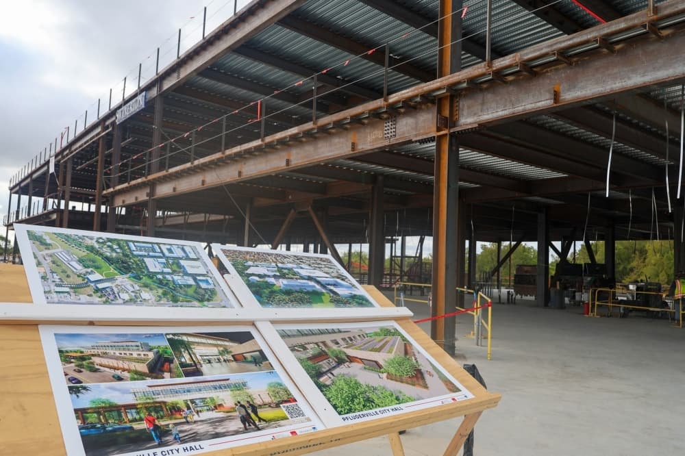 Pflugerville places highest beam on new city hall