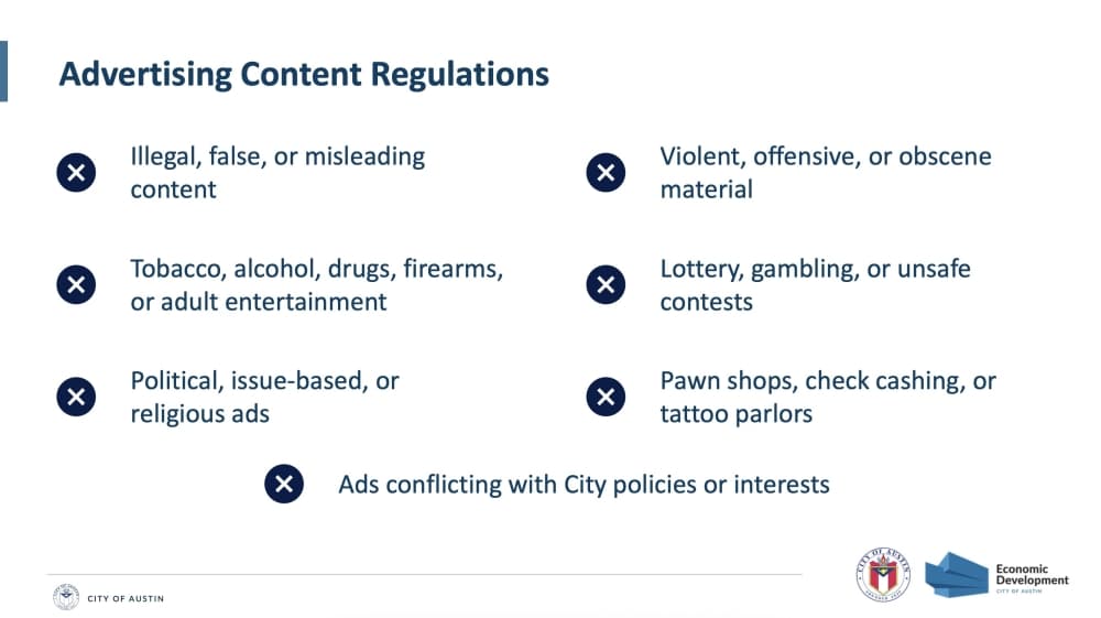 Advertising regulations