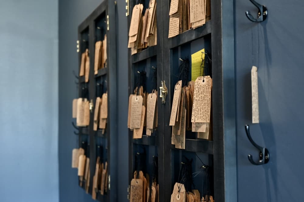 A wall of cards