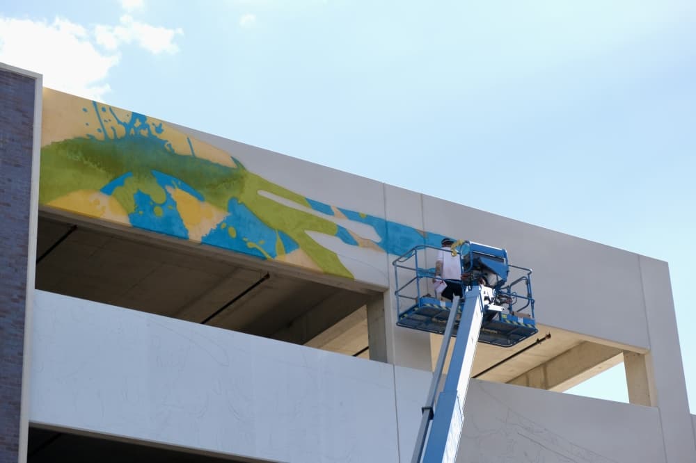 Georgetown commissions mural for downtown parking garage