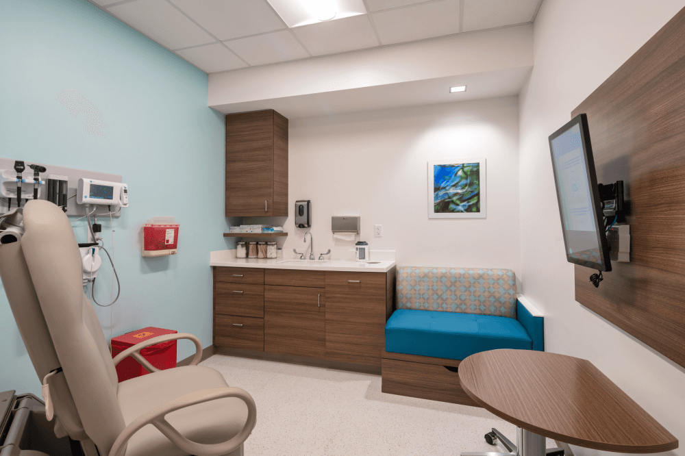 Inside Village Medical Houston clinic, patients experience welcoming, modern primary care facilities designed for value-based, patient-centered healthcare and personalized medical services.