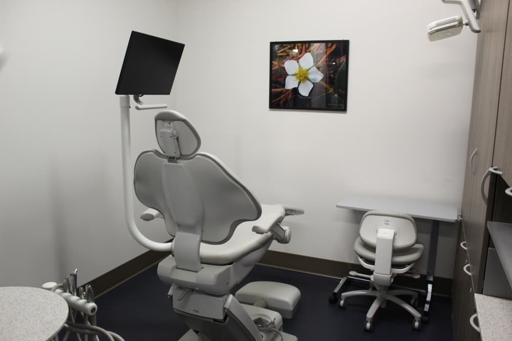 A dental chair at a dental clinic
