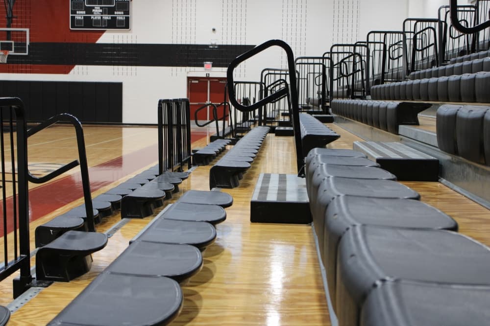 Bleachers at the McCreary Multipurpose Facility