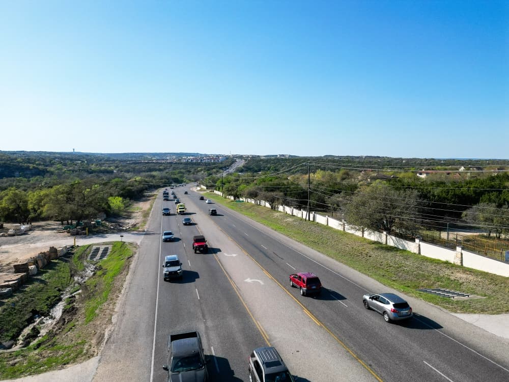 The SH 71 safety improvement project and Loop 360 program are road improvement initiatives led by TxDOT. (Matthew Brooks/Community Impact)