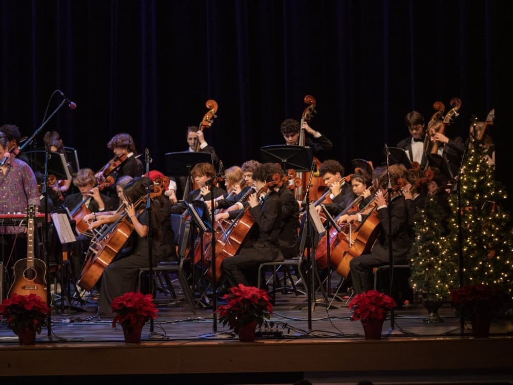 high school students playing instruments