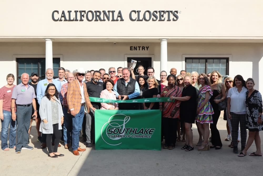 Ribbon cutting for California Closets in Southlake