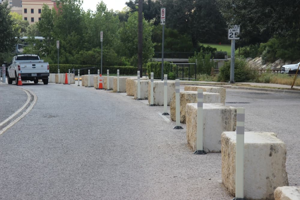 Old Red River barriers