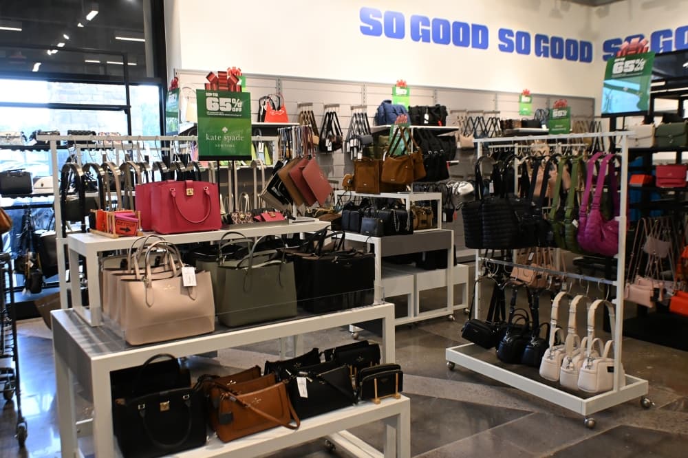 Shoppers at Nordstrom Rack can find a selection of purses within the store.