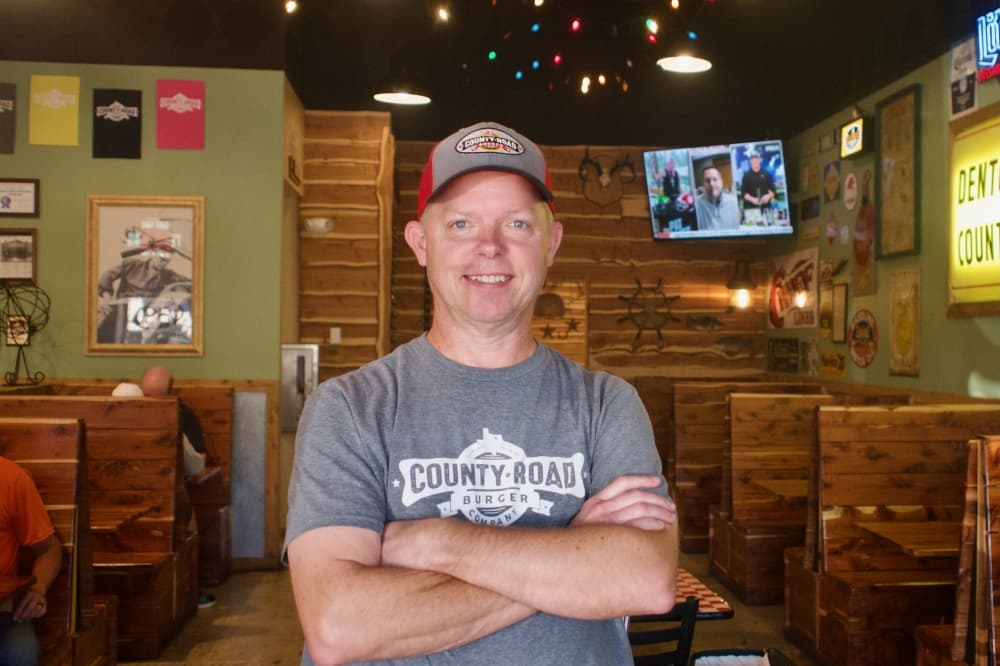 A shot of the owner of County Road Burger Company