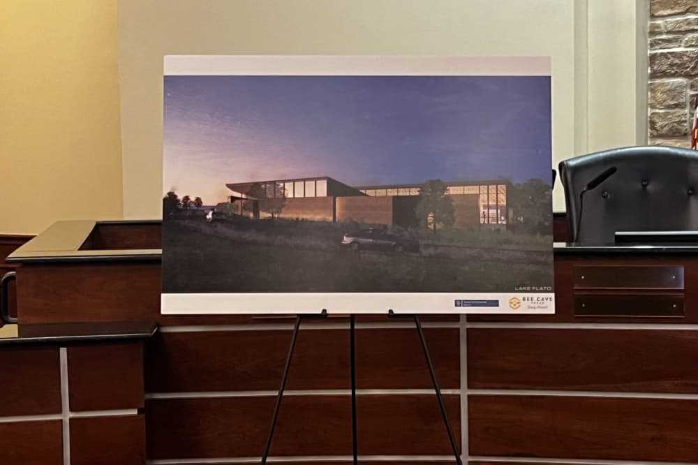 a poster board rendering of a building